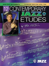 12 Contemporary Jazz Etudes Bass Clef Instruments BK/CD cover Thumbnail